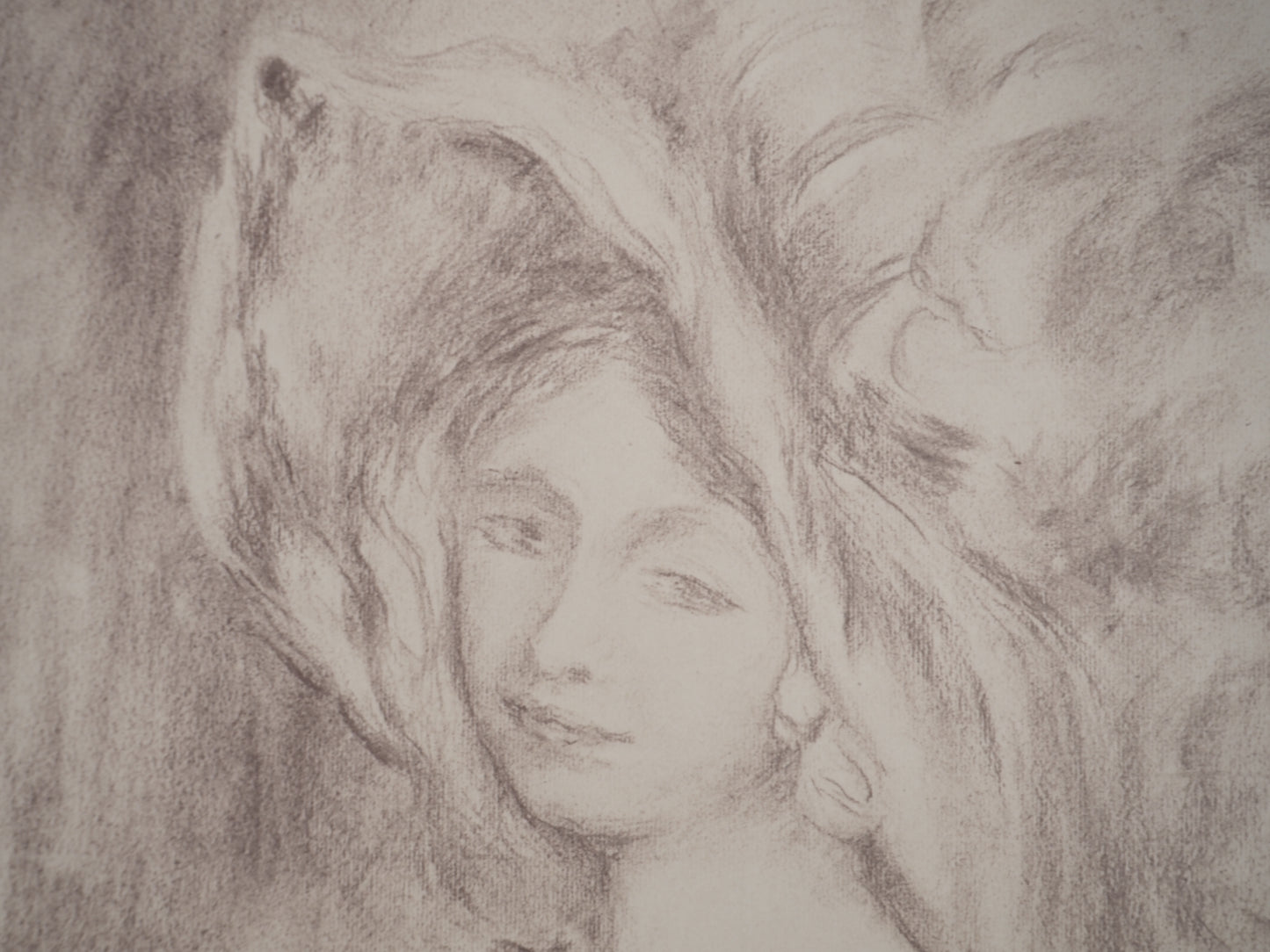 Pierre Auguste RENOIR : Portrait d'Amélie Dieterle - Lithographie