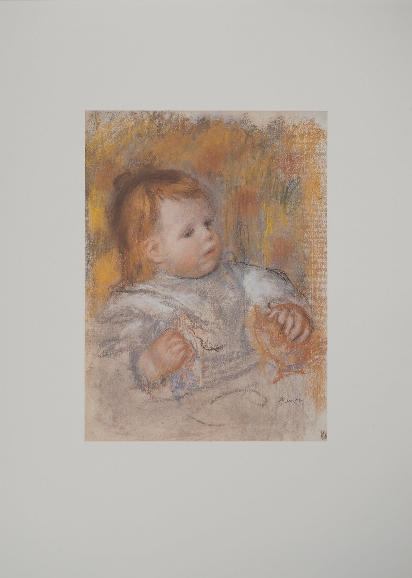 Pierre Auguste RENOIR : Portrait de Jean Renoir - Lithographie signée