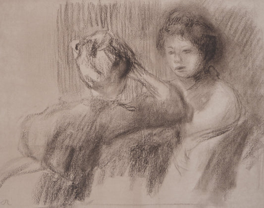 Pierre Auguste RENOIR : Conversation entre amies - Lithographie signée