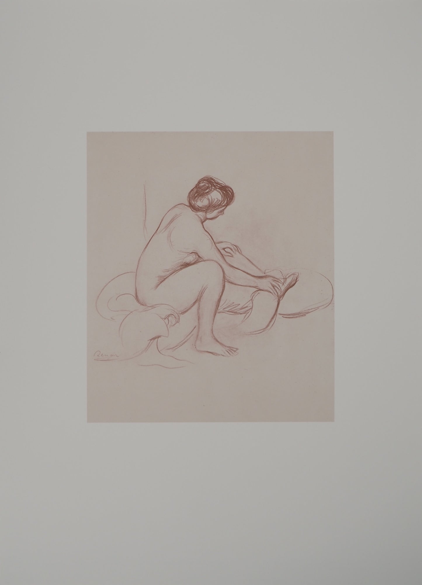 Pierre Auguste RENOIR : Femme à la toilette - Lithographie signée