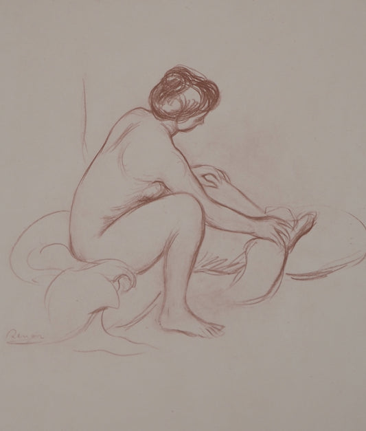 Pierre Auguste RENOIR : Femme à la toilette - Lithographie signée