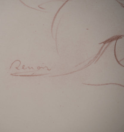 Pierre Auguste RENOIR : Femme à la toilette - Lithographie signée