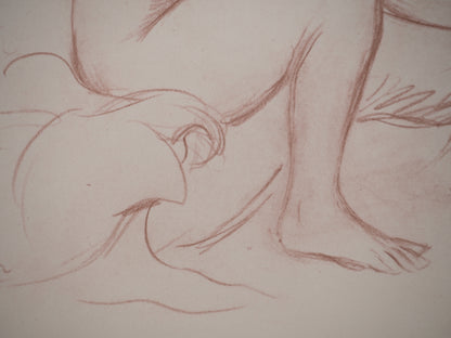 Pierre Auguste RENOIR : Femme à la toilette - Lithographie signée