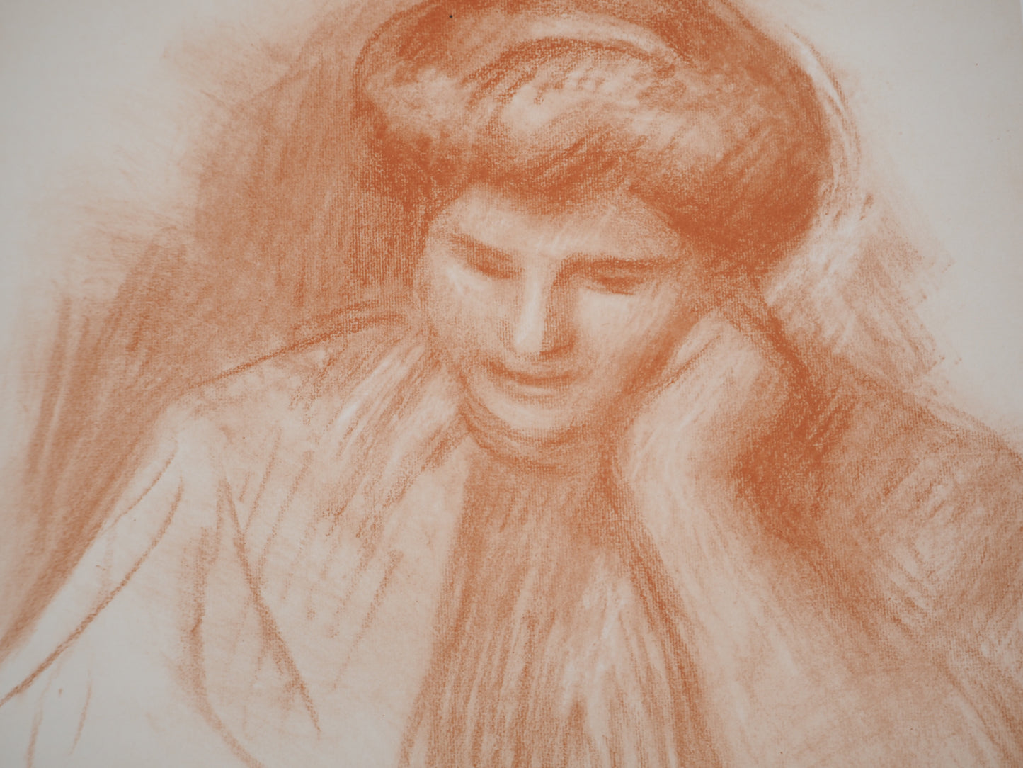 Pierre Auguste RENOIR : Jeune Femme studieuse - Lithographie signée
