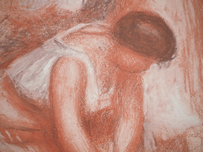 Pierre Auguste RENOIR : Les lavandières au chignon - Lithographie signée