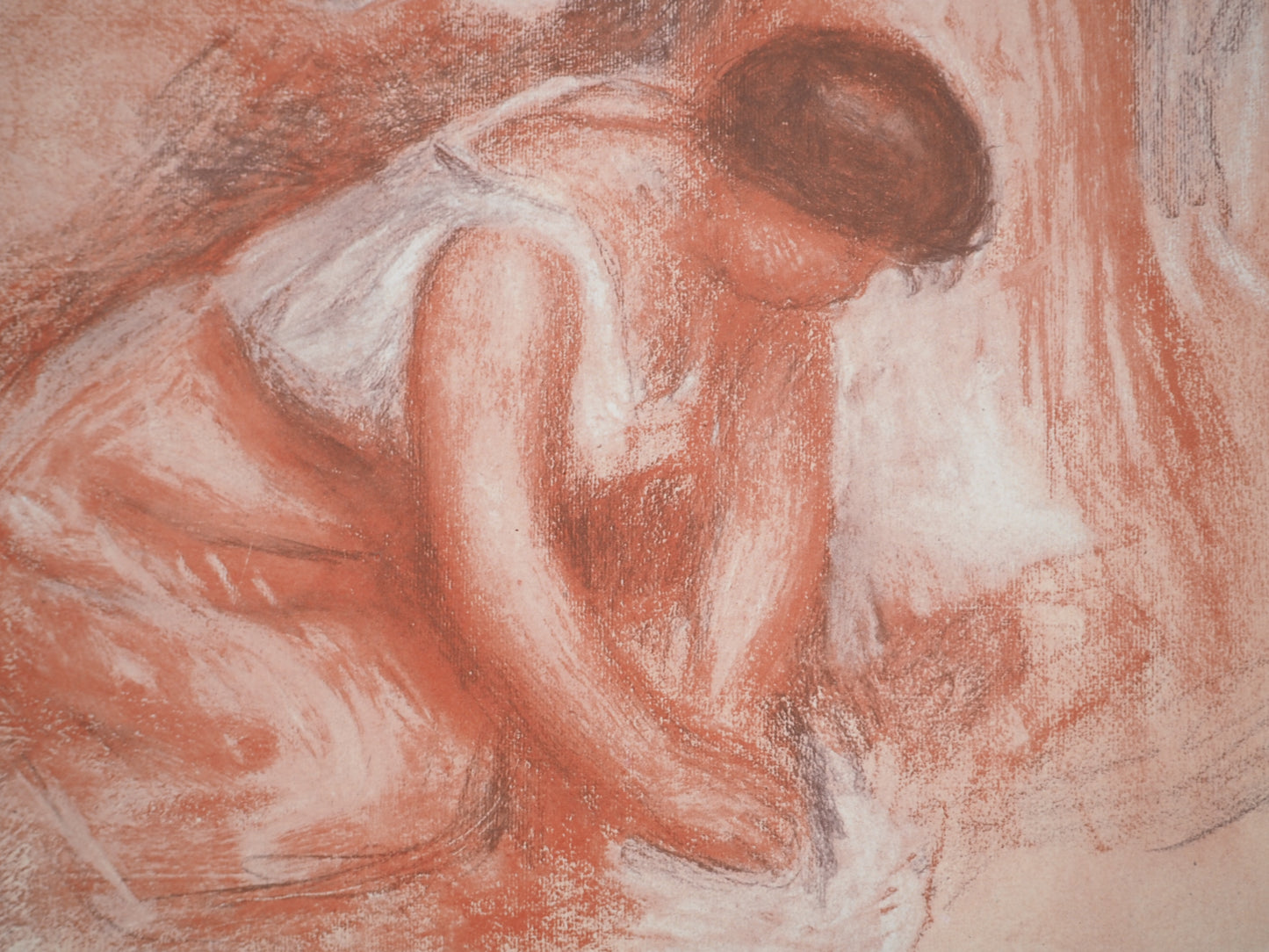 Pierre Auguste RENOIR : Les lavandières au chignon - Lithographie signée