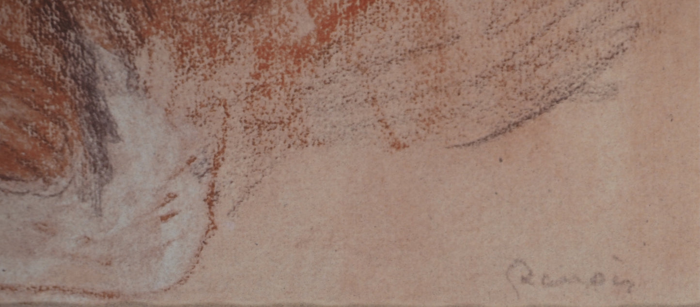 Pierre Auguste RENOIR : Les lavandières au chignon - Lithographie signée