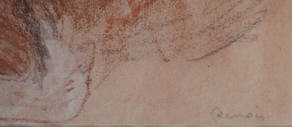 Pierre Auguste RENOIR : Les lavandières au chignon - Lithographie signée