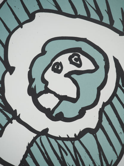 Pierre ALECHINSKY : Festival d'automne (Bleu) - Lithographie en couleurs