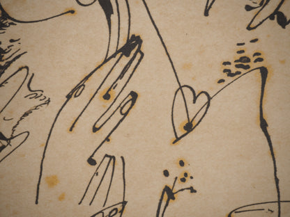André MASSON : Dessin Abstrait - Lithographie