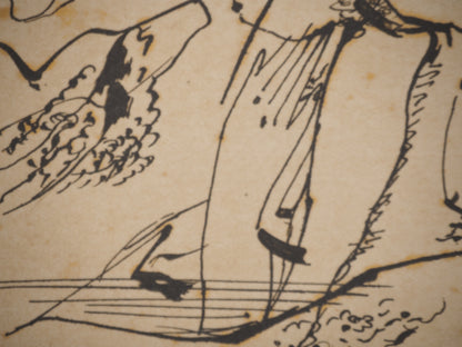 André MASSON : Dessin Abstrait - Lithographie