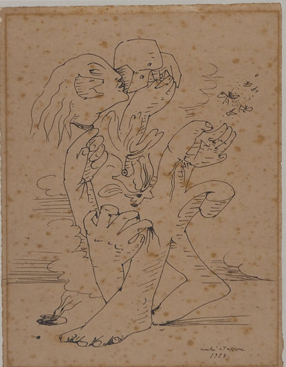 André MASSON : Dessin Automatique - Lithographie signée