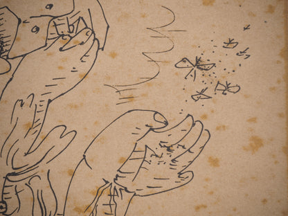 André MASSON : Dessin Automatique - Lithographie signée