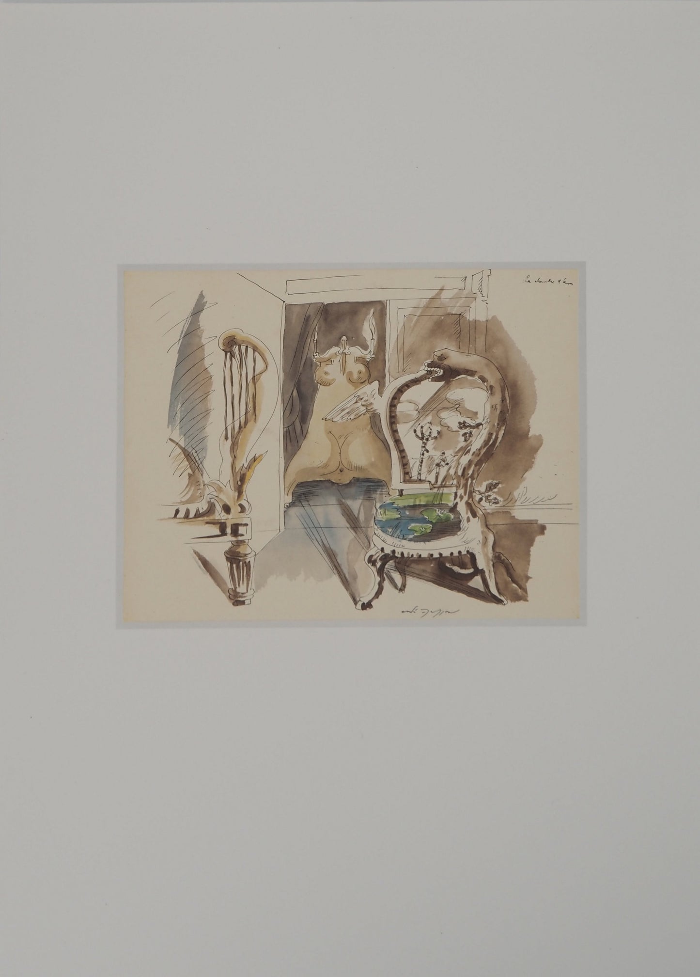 André MASSON : La chambre d'amour - Lithographie signée