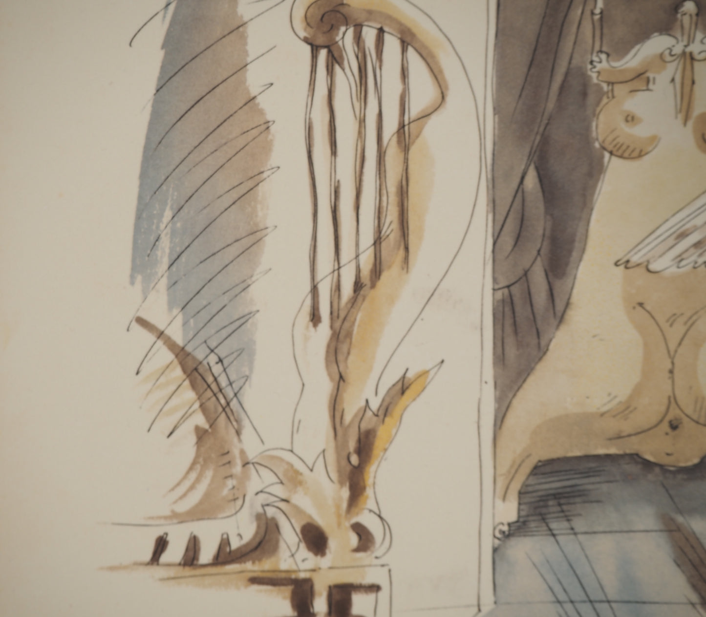 André MASSON : La chambre d'amour - Lithographie signée
