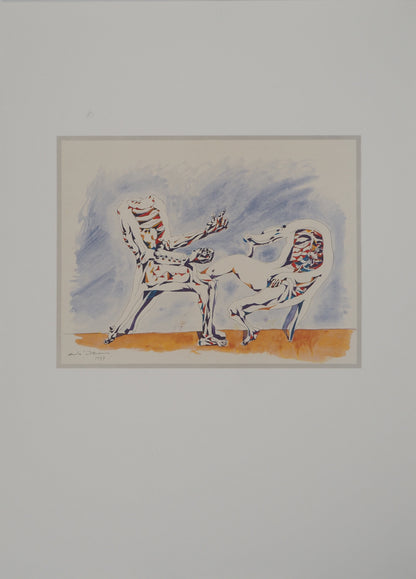 André MASSON : Conversation de meubles - Lithographie signée
