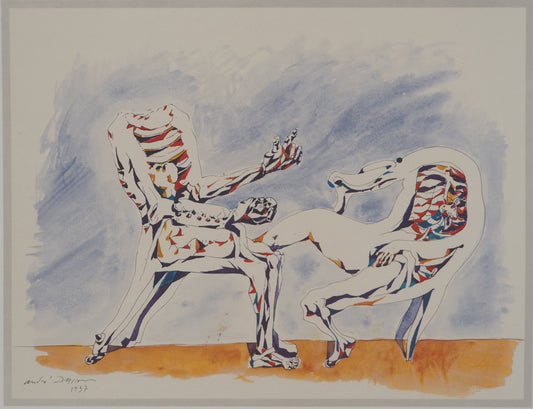 André MASSON : Conversation de meubles - Lithographie signée