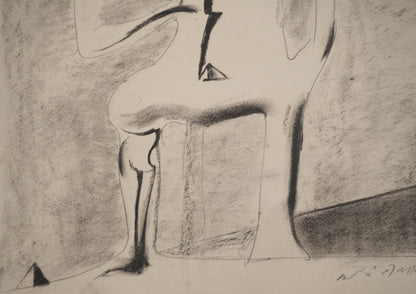 André MASSON : Monument pour un désert - Lithographie signée