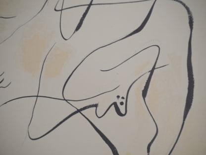 André MASSON : Couple amoureux - Lithographie signée