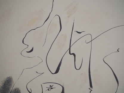 André MASSON : Couple amoureux - Lithographie signée