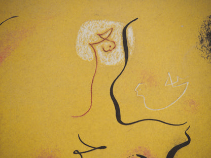 André MASSON : Nu au soleil noir - Lithographie signée