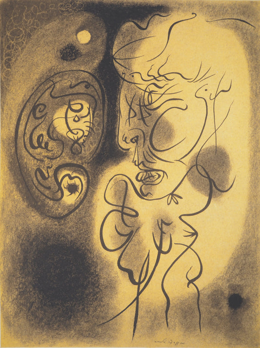 André MASSON : Contemplation de l'abîme - Lithographie signée