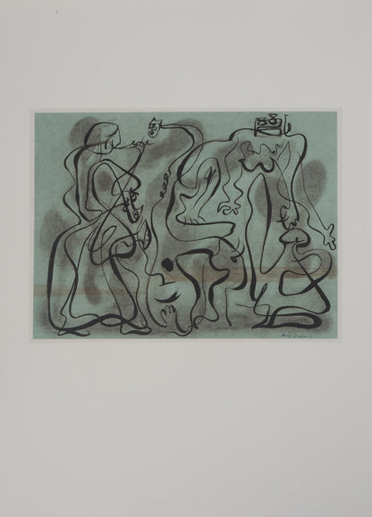 André MASSON : Lunatique - Lithographie signée