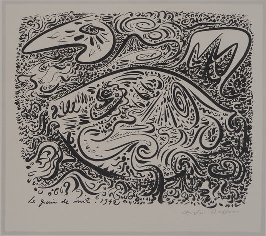 André MASSON : Le grain de mil - Lithographie signée