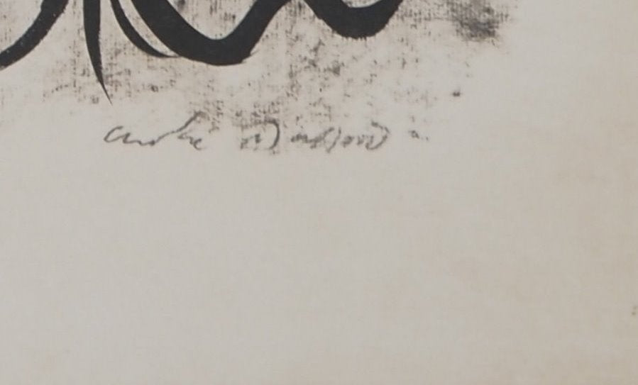 André MASSON : Autoportrait - Lithographie signée