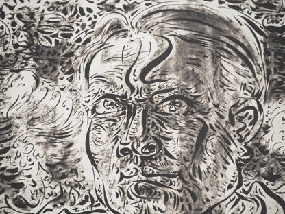 André MASSON : Autoportrait - Lithographie signée