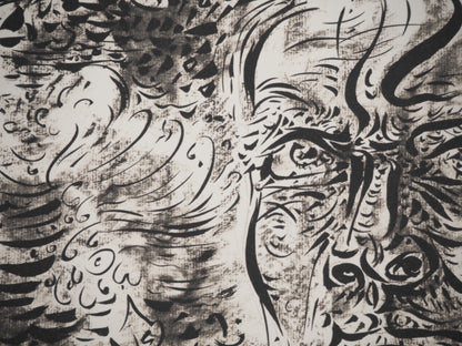 André MASSON : Autoportrait - Lithographie signée