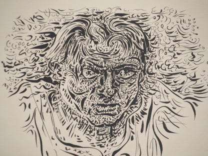 André MASSON : Mon portrait au torrent - Lithographie