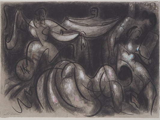 André MASSON : La toilette de la mariée - Lithographie signée