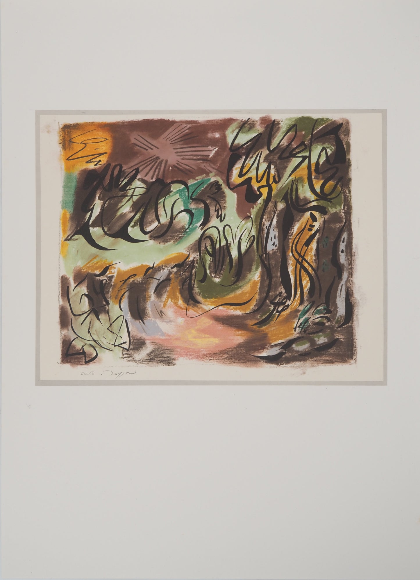 André MASSON : L'étoile - Lithographie signée