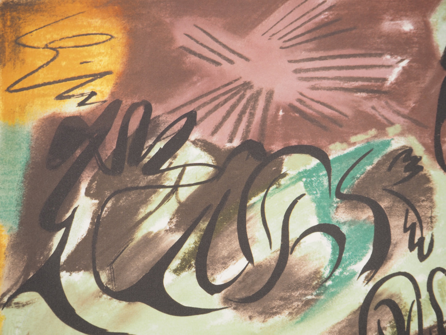 André MASSON : L'étoile - Lithographie signée