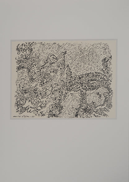 André MASSON : Paysage au chataîgnier - Lithographie signée