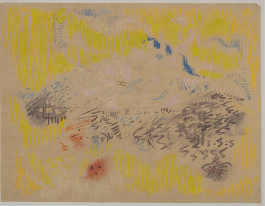 André MASSON : La montagne sous la pluie - Lithographie