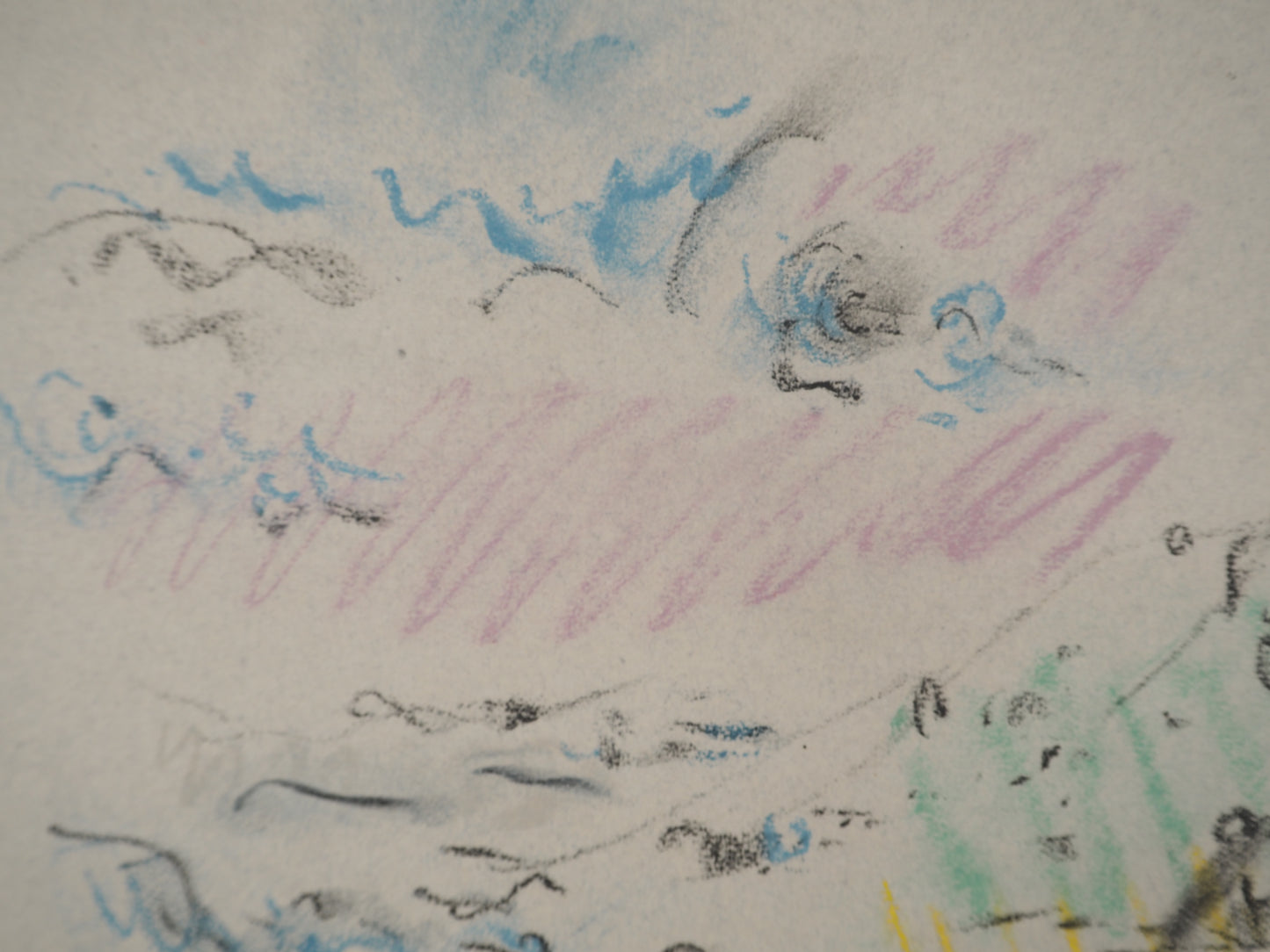 André MASSON : La brume sur la montagne Sainte Victoire - Lithographie
