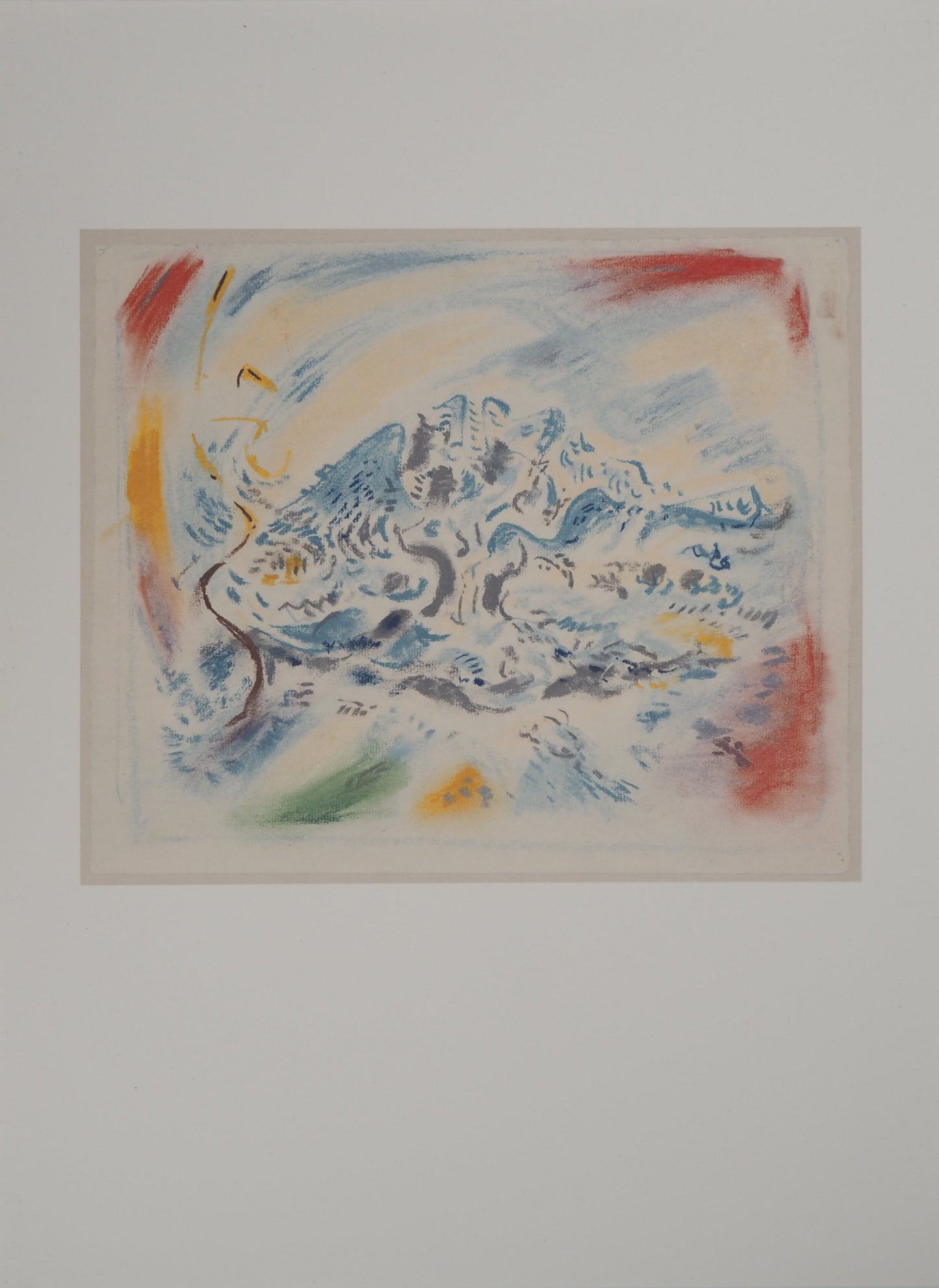 André MASSON : La montagne Sainte Victoire - Lithographie