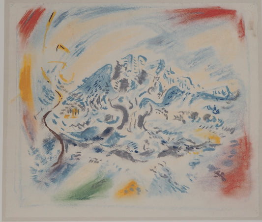 André MASSON : La montagne Sainte Victoire - Lithographie