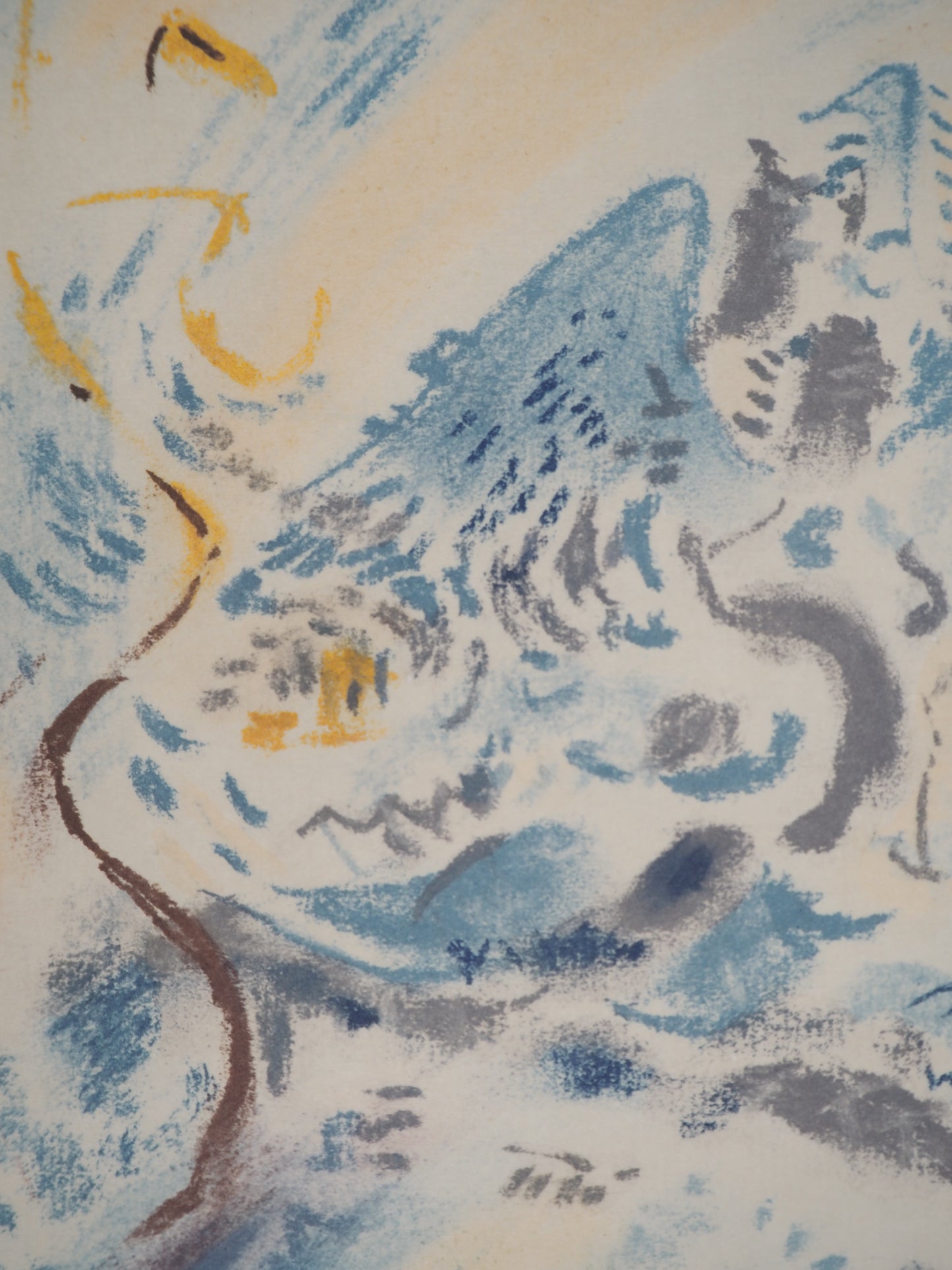 André MASSON : La montagne Sainte Victoire - Lithographie