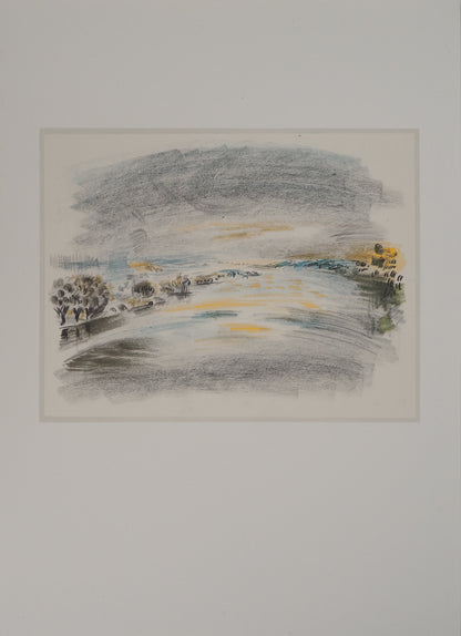 André MASSON : La crue - Lithographie