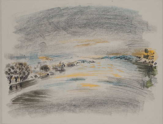 André MASSON : La crue - Lithographie