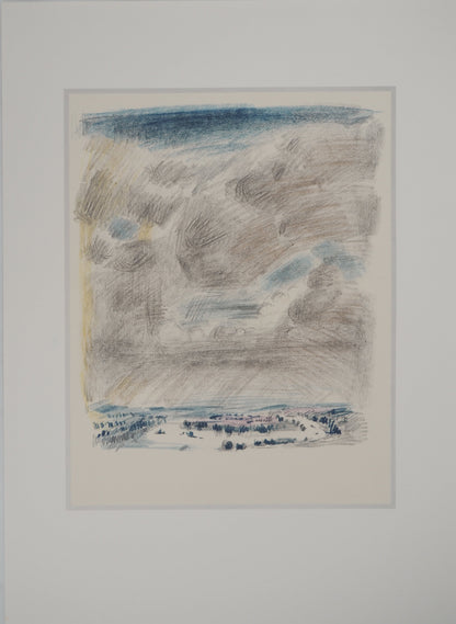 André MASSON : L'averse - Lithographie