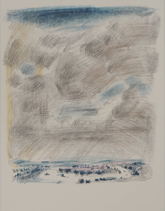 André MASSON : L'averse - Lithographie