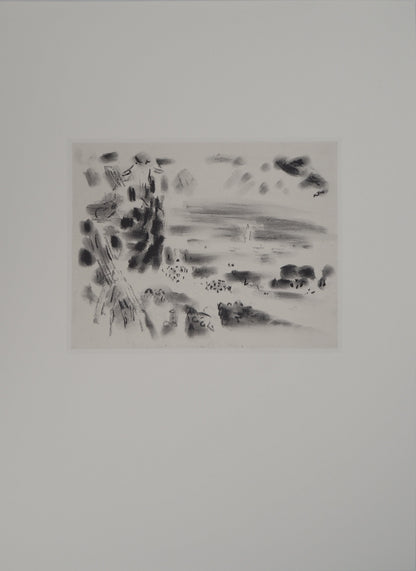 André MASSON : La Vallée de l'Arc - Lithographie
