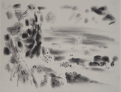 André MASSON : La Vallée de l'Arc - Lithographie