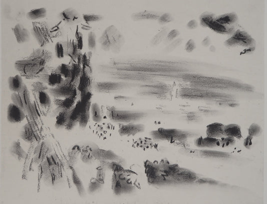André MASSON : La Vallée de l'Arc - Lithographie
