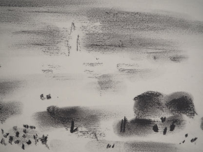 André MASSON : La Vallée de l'Arc - Lithographie