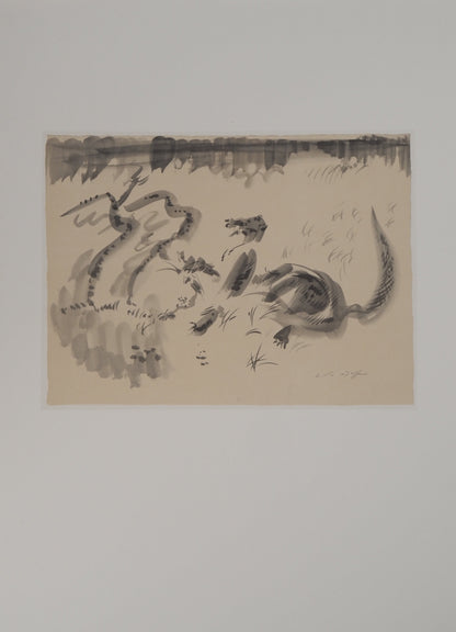 André MASSON : Fouine prise au piège - Lithographie signée